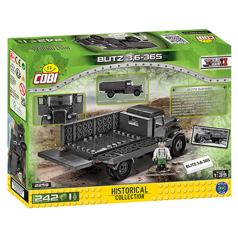 WWII Blitz 3,6-365 truck model back of box