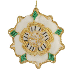 white rose velvet hanging decoration