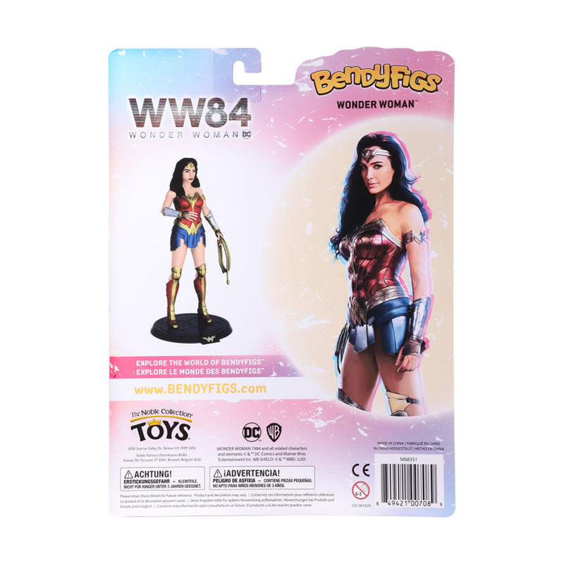 Wonder Woman Bendyfigback of packaging