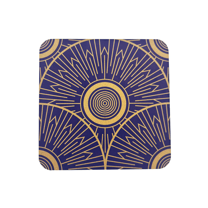 baby browning art deco coaster on white background
