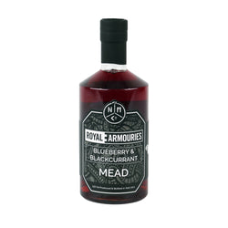 Nidhoggr blueberry and blackcurrant mead bottle from the front on a white background