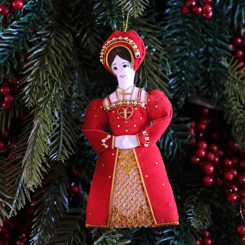 Katherine of Aragon textile hanging decoration on christmas tree