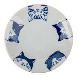 Cute 5 Cats Japanese Large Sauce Dish
