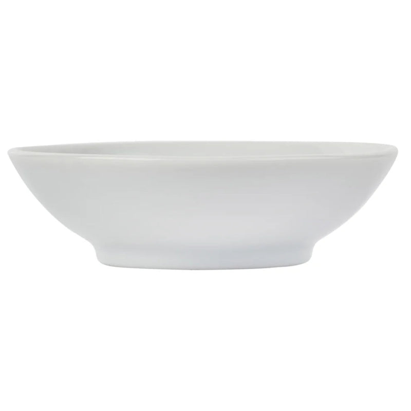 White ceramic bowl on a white background