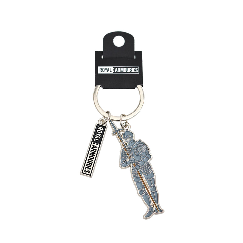 Royal armouries foot combat keyring with label