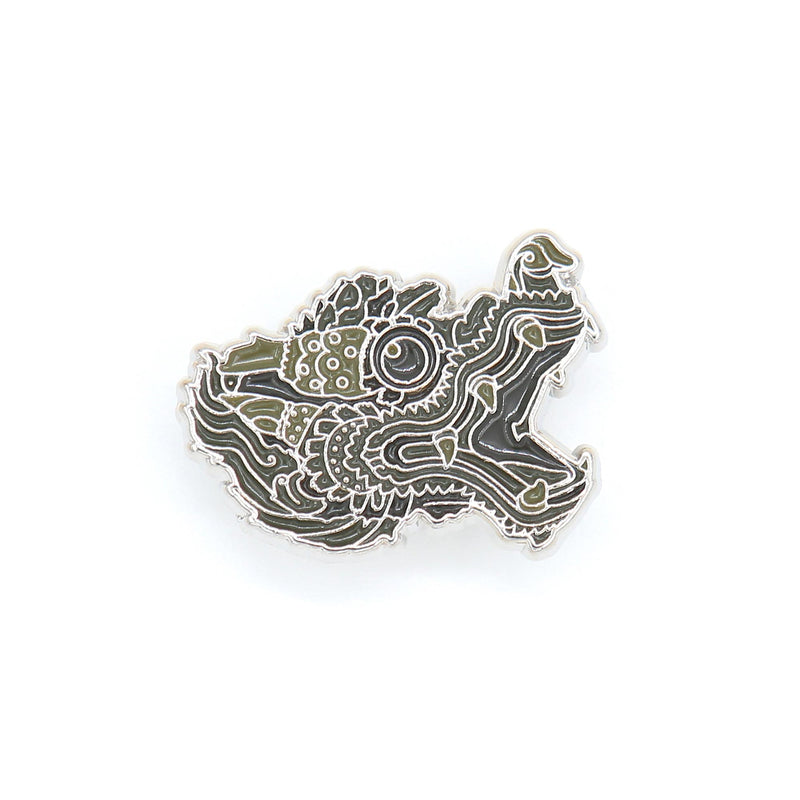 fort nelson dragon cannon pin badge