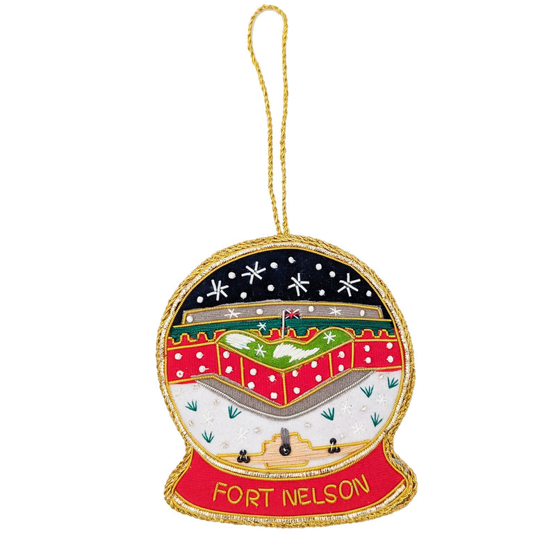 Fort Nelson Snow Globe Hanging Decoration