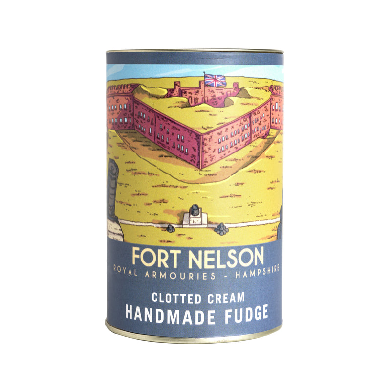 fort nelson vintage clotted cream handmade fudge tube front
