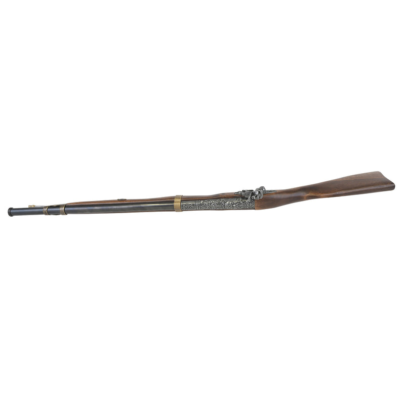 French flintlock musket replica pointing left laying on its side