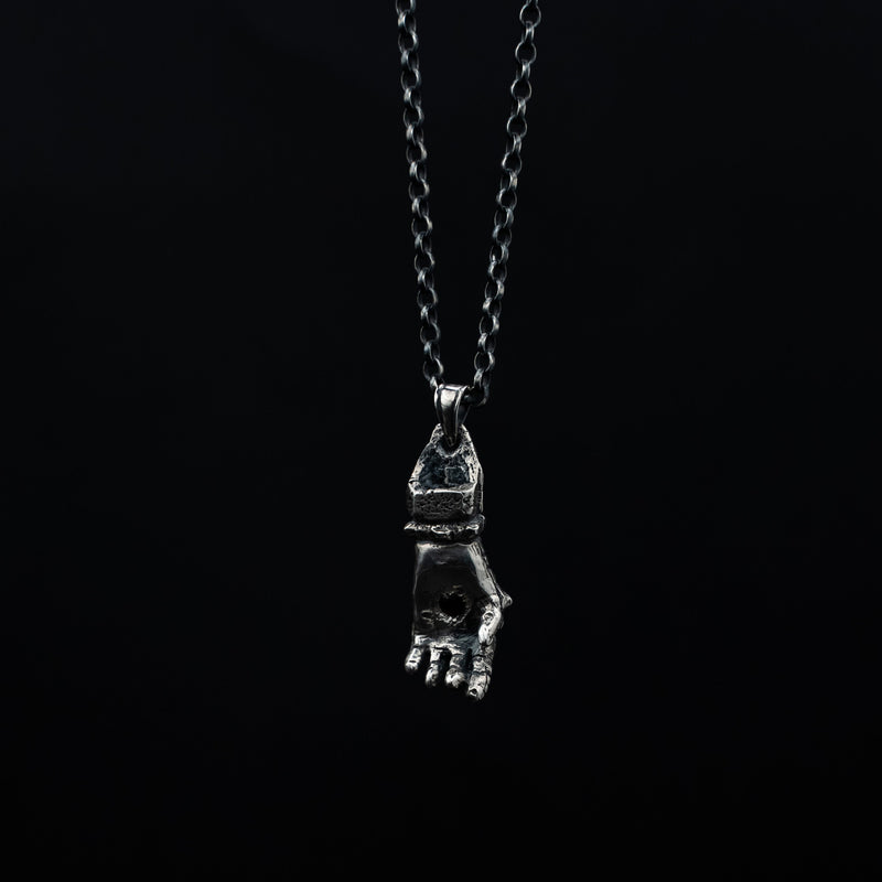 gauntlet pendant hanging palm side