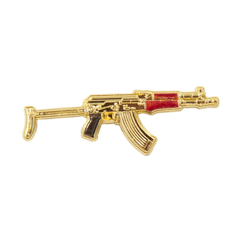 Golden ak47 pin badge