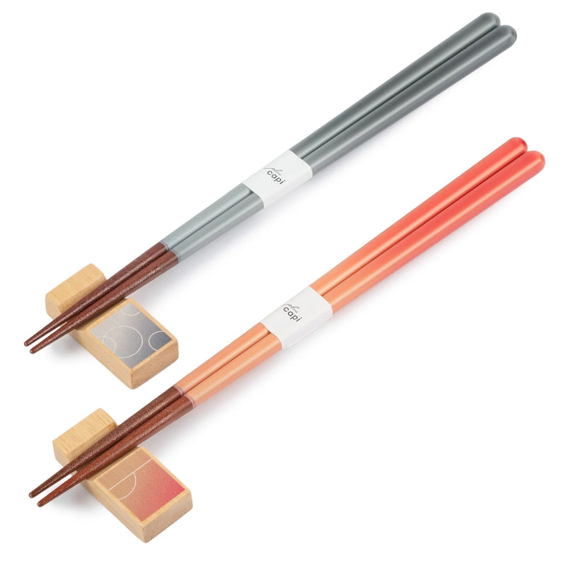 Grey & Orange Wonderful Mealtime Premium Chopstick Set