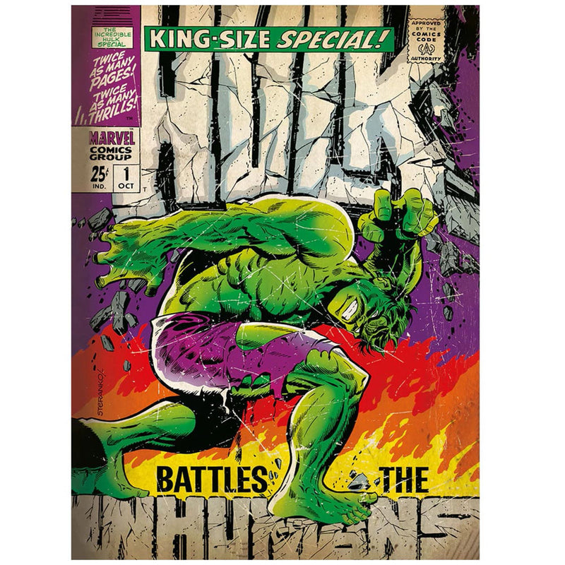 Spiderman and Hulk Comic Book Cover Poster Set - Marvel