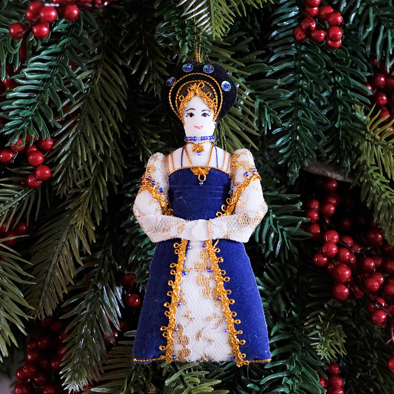 Jane Seymour textile hanging decoration on christmas tree