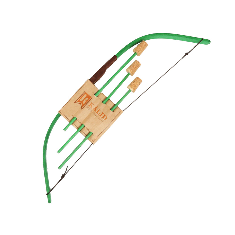 Colourful Wooden Mini Bow with 3 Arrows