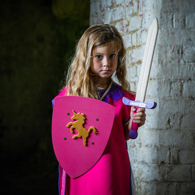 Pink Dress Up Knight - Tabard, Shield, Dagger and Sword