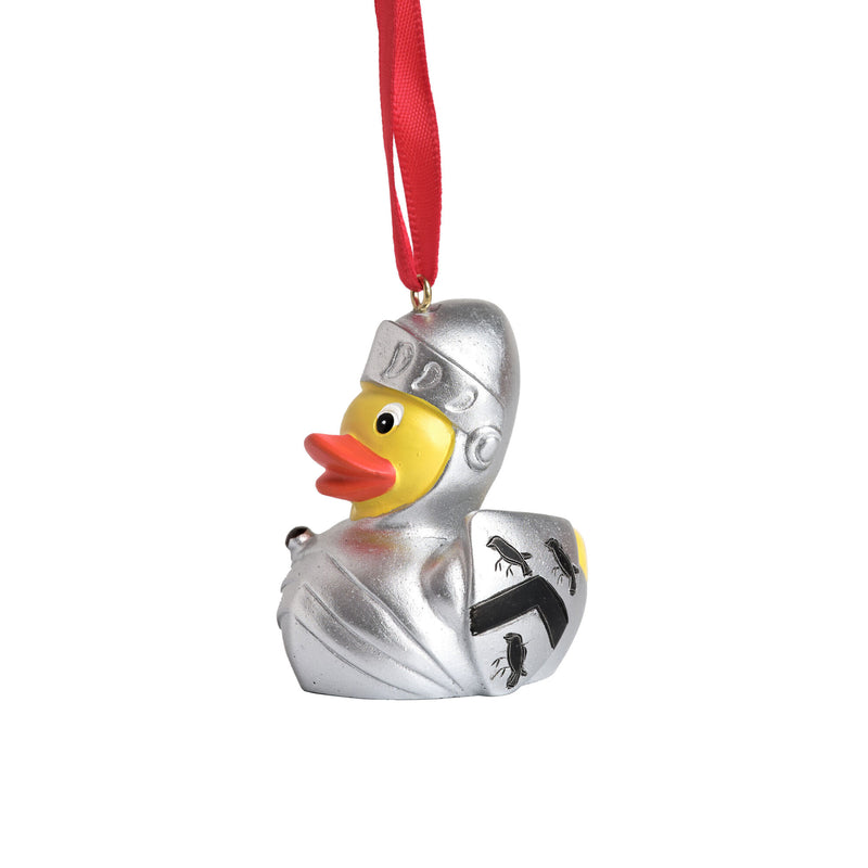 knight rubber duck hanging decoration left side view