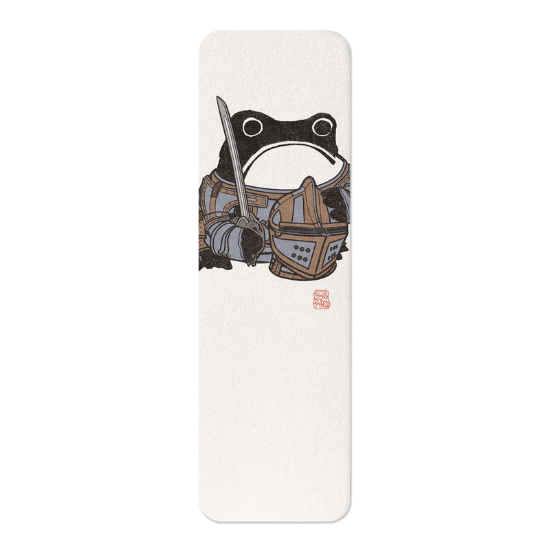 Ezen Frog in style of armoured knight on bookmark