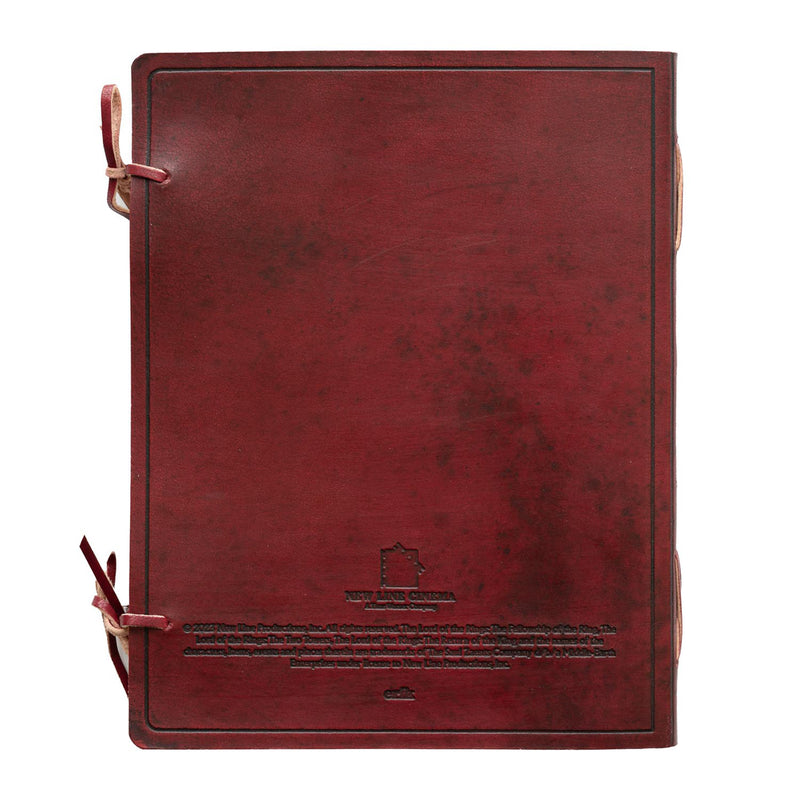 lord of the rings handmade leather notebook back cover