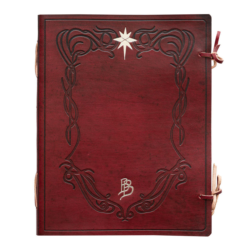 lord of the rings handmade leather notebook front 