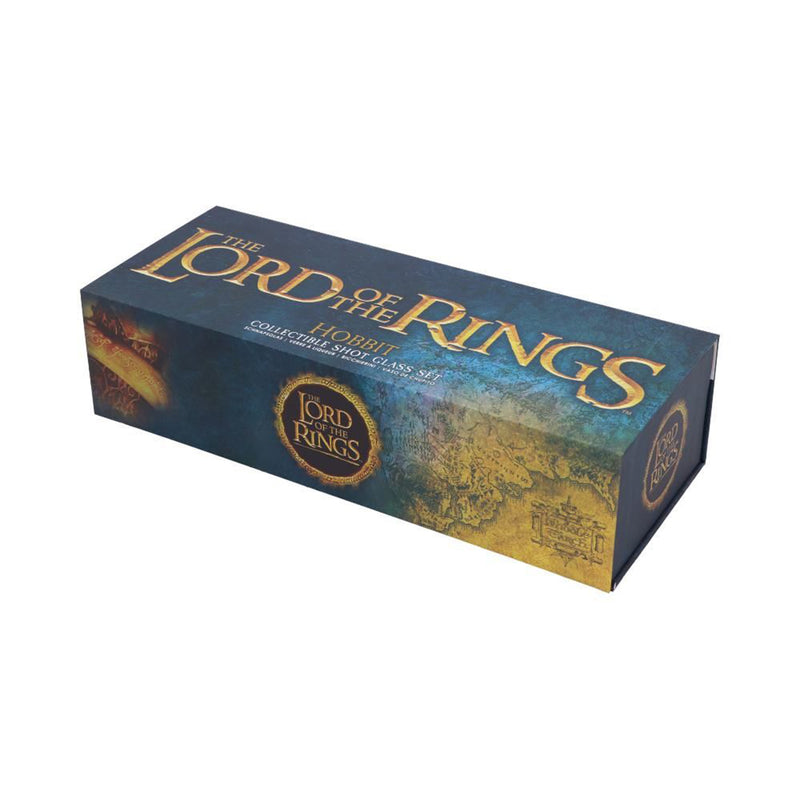 Lord of the rings themed shot glasses in branded box- closed