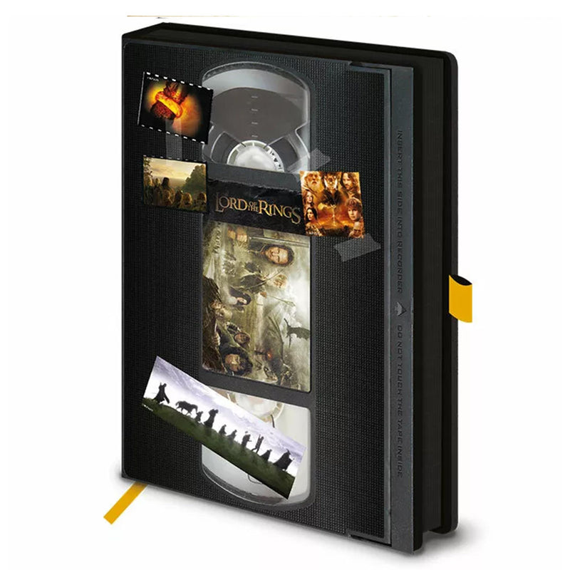 Lord of the Rings notebook in the style of a VHS tape on a white background