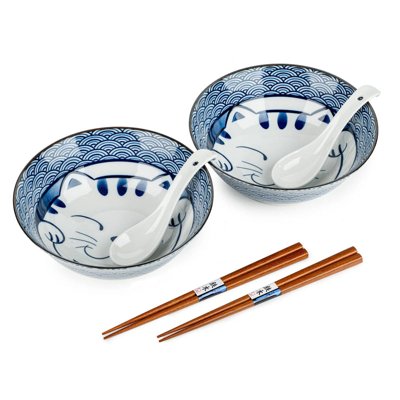 The Lucky Cat Ramen Noodle Bowl Gift Set