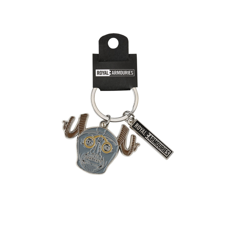 Royal armouries max helmet keyring with label