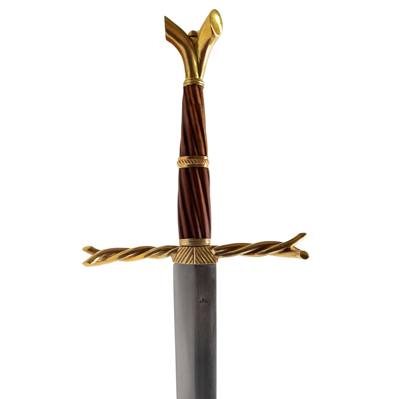 Miniature Writhern hilt sword letter opener hilt detail