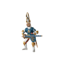 papo fleur de lys knight in blue front