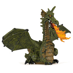 Papo green dragon breathing fire figure