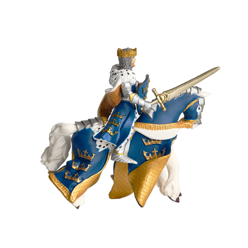 papo king arthur in blue on matching horse