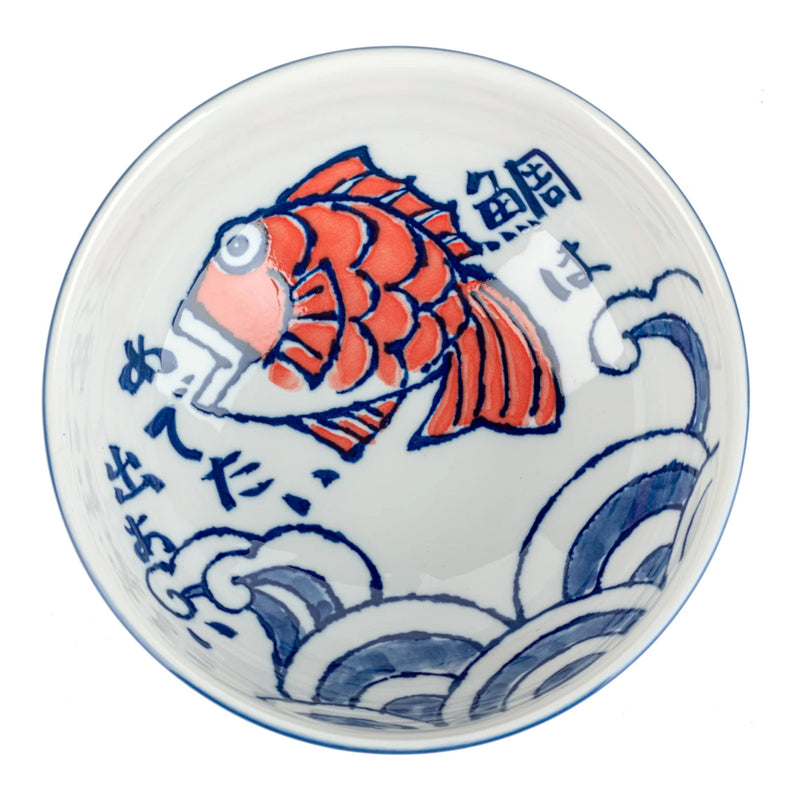 Red Fish Japanese Ramen Noodle Bowl Gift Set