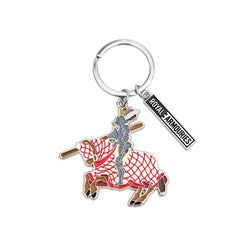 Royal armouries jouster keyring in red