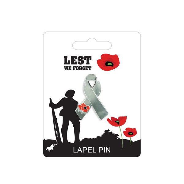Poppy and Ribbon Remembrance Lapel Pin – Royal Armouries Museum Shop