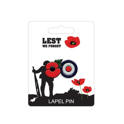 Roundel & Poppy Remembrance Pin