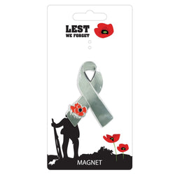 Ribbon and Poppy Remembrance Magnet