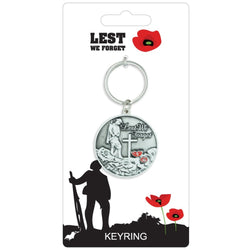 flanders field remembrance poppy keyring