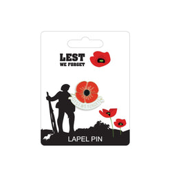 lest we forget poppy pin badge