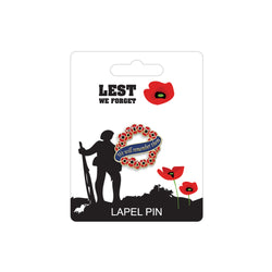 wreath poppy remembrance lapel pin badge