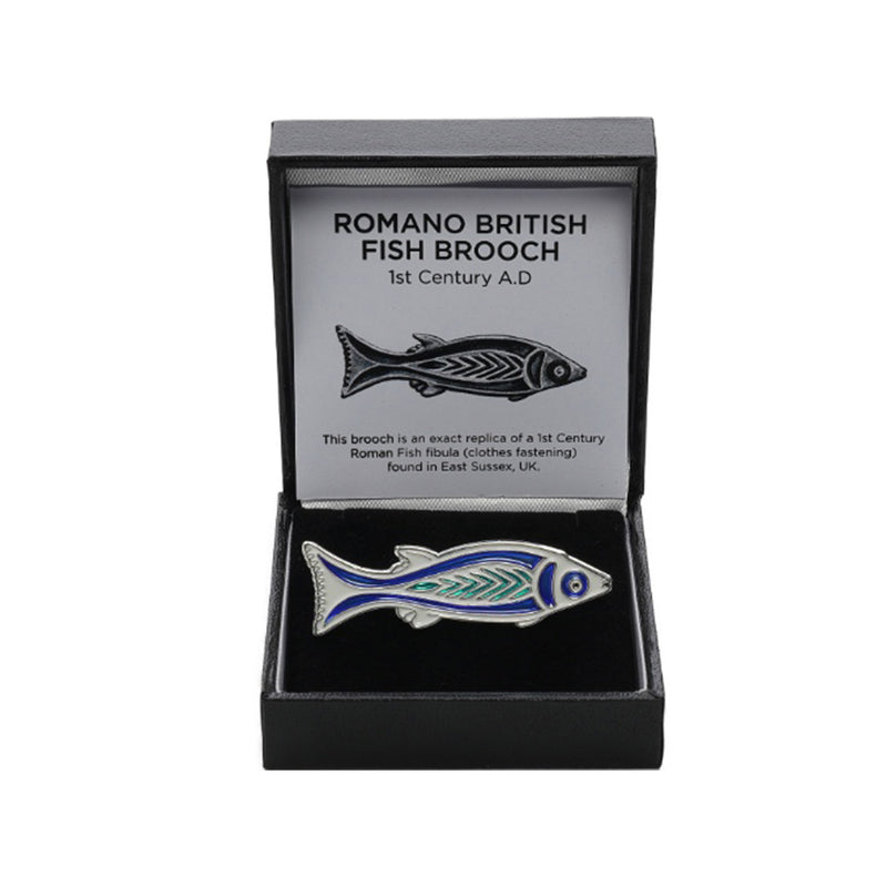 fish enamel brooch