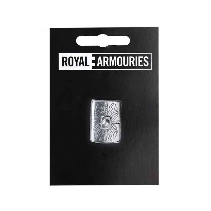 roman shield pin badge
