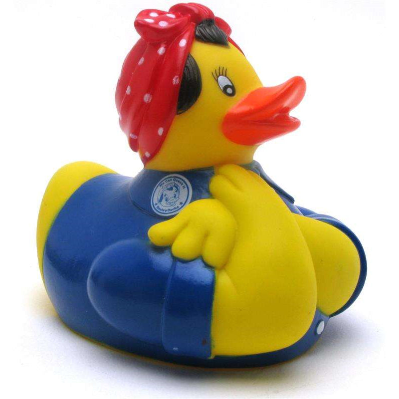 Rosie the Riveter Rubber Duck right view