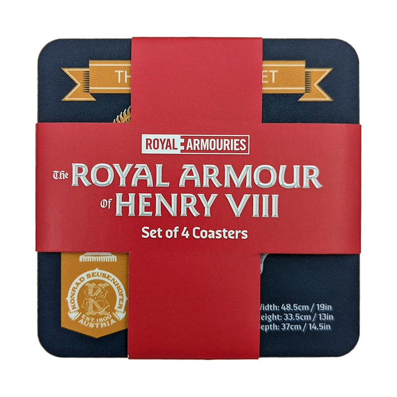 Set of 4 Coasters - Royal Armour of Henry VIII