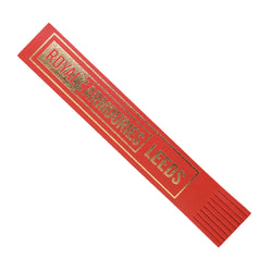 red royal armouries bookmark with gold lettering