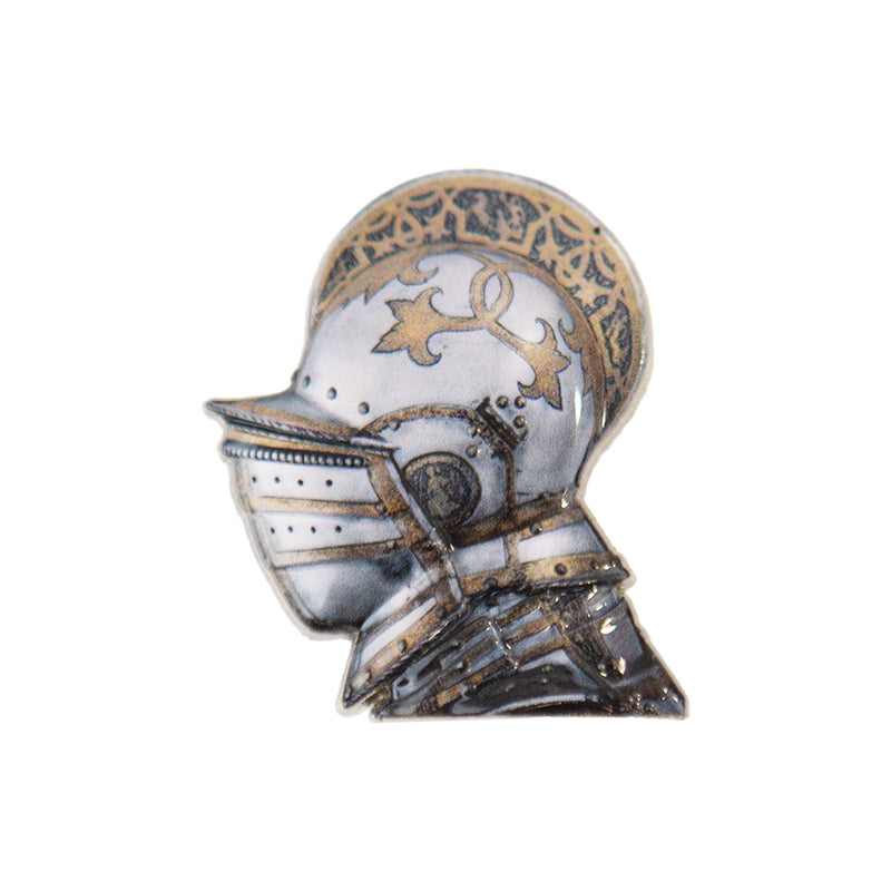 Elizabethan Light Field Armour Helmet Pin Badge