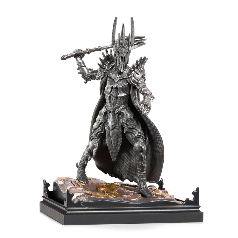 Sauron Diorama model detail on base stand with Mace front view