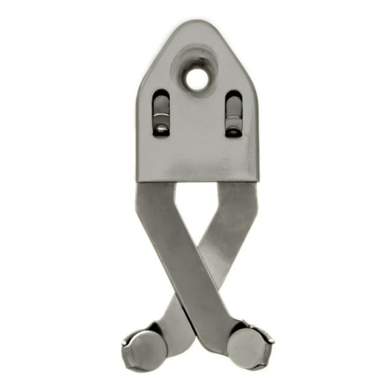 scissor style sword mount on white background