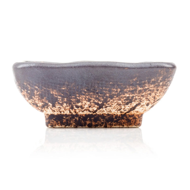 Square Turquoise Crackleglaze Japanese Sauce Dish