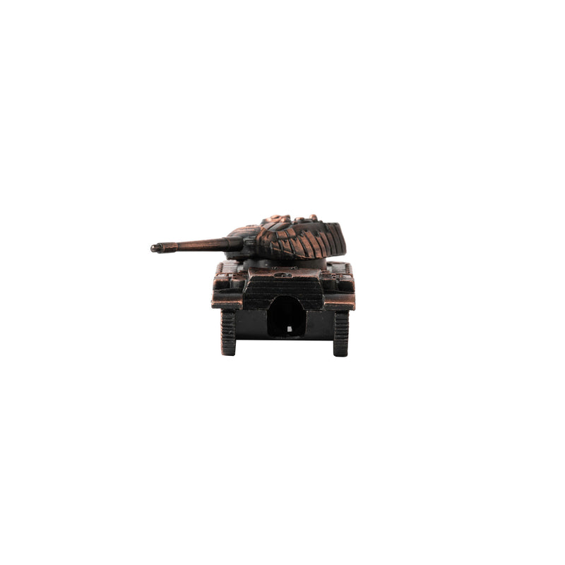 pencil sharpener in the shape of a tank with the turret pointing left